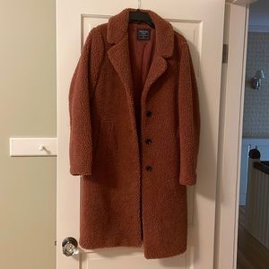 Rust Abercrombie Teddy Coat